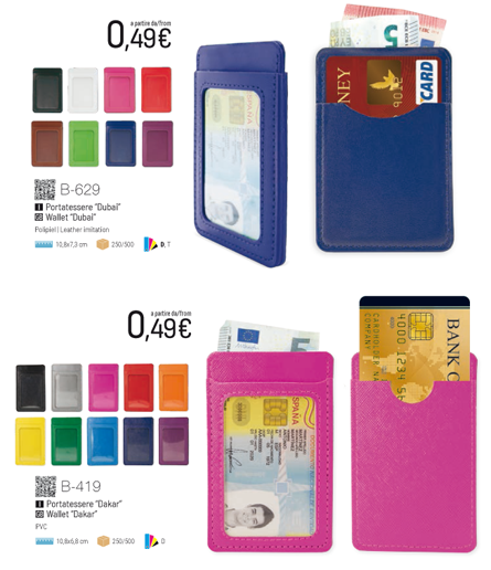 porta tessere o bancomat colorato - CreoGrafica